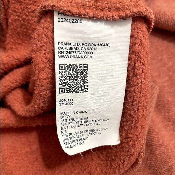 Prana Cozy Up Pullover Women's Size Large Granola Girl Hiking Camping Lounge - Picture 13 of 13